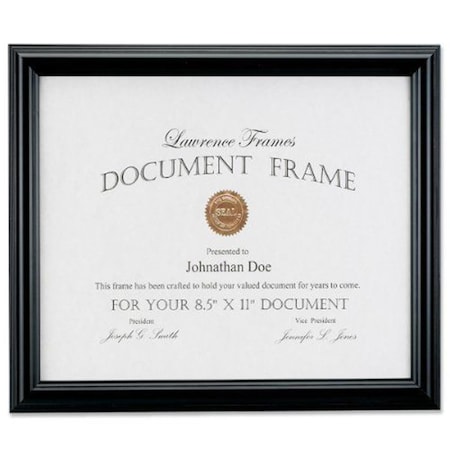 Lawrence Frames 8.5 x 11 Black Document Frame 185081